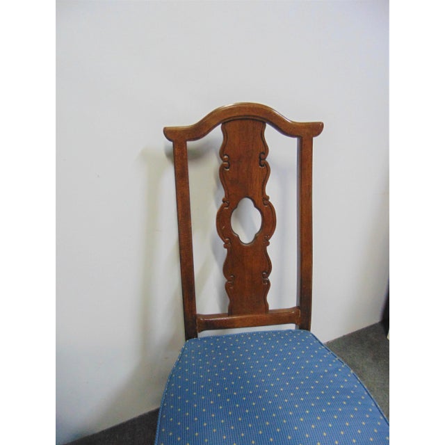 Mid 20th Century Asian Style Fruitwood Carved Dining Chairs - Set of 6 For Sale - Image 5 of 7