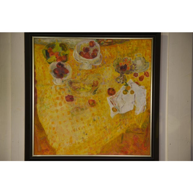 Thuillier, Post-Impressionist Still Life with Cherries, Oil Painting on Canvas, Framed For Sale - Image 3 of 9