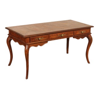 Hickory Manufacturing Co. French Louis XV Style Oak Writing Desk For Sale