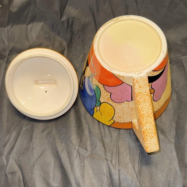 1990s Clarice Cliff Bizarre Autumn Trees Teapot Mma 1993 Art Deco Painted Reproduction For Sale - Image 5 of 14