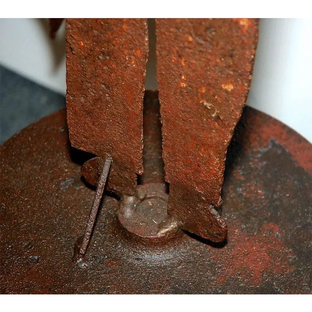 Black 19th Century Iron Indian Weathervane With Stand For Sale - Image 8 of 10