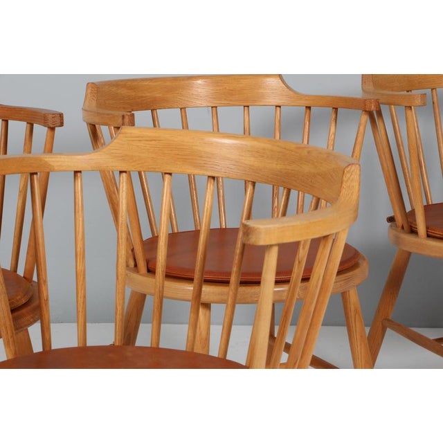 Wood Model 3249 Pub Chair in Ash attributed to Børge Mogensen for Fredericia, 1960s For Sale - Image 7 of 12
