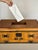 1900s Antique Trunk With Leather and Brass Details For Sale - Image 9 of 9