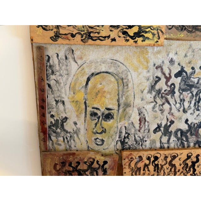 Purvis Young Purvis Young “Black Angel with Procession” Mixed-Media Assemblage, Circa 1985 For Sale - Image 4 of 18