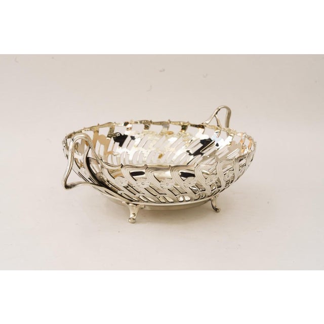 Decorative art deco fruit bowl vienna around 1920s Polished and stove enameled.