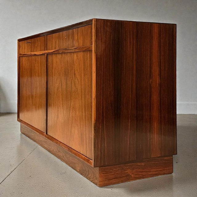 Danish Rosewood Cabinet System attributed to O. Bank Larsen for Skjern Furniture Factory, Denmark, 1960s, Set of 2 For Sale - Image 11 of 14