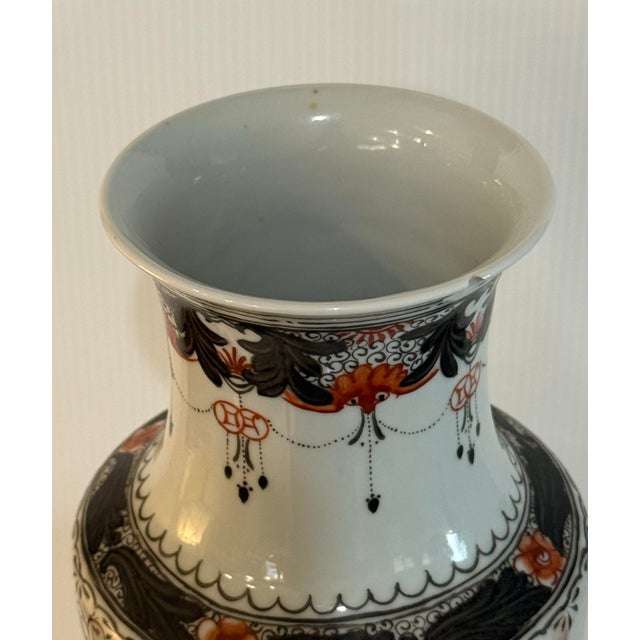 Vintage Chinese Famille Rose Scholar Scene Chinoiserie Vase 13.5” Tall For Sale - Image 10 of 12