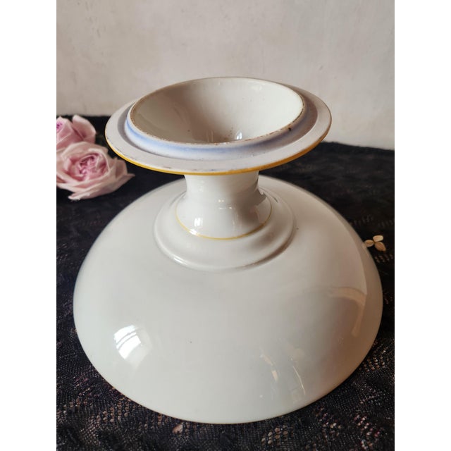 Vintage French Limoges Porcelain Compotier from Legrand, 1940s For Sale - Image 13 of 15