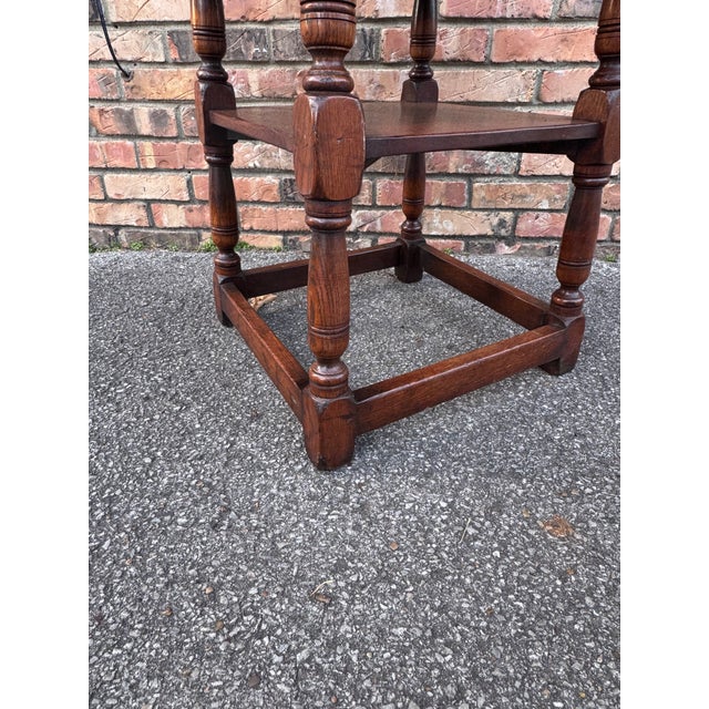 Brown 19th Century English Side Table With Shelf For Sale - Image 8 of 8