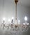 Metal Brass Lead Crystal Chandelier Six Lights from Palwa & Walter, 1960s For Sale - Image 7 of 9
