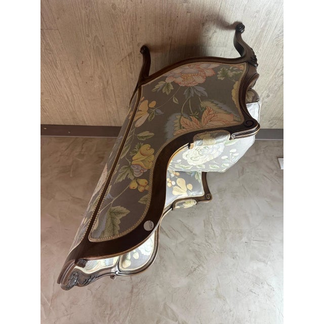 Textile Louis XV Bergere Armchairs, 1920s, Set of 2 For Sale - Image 7 of 13