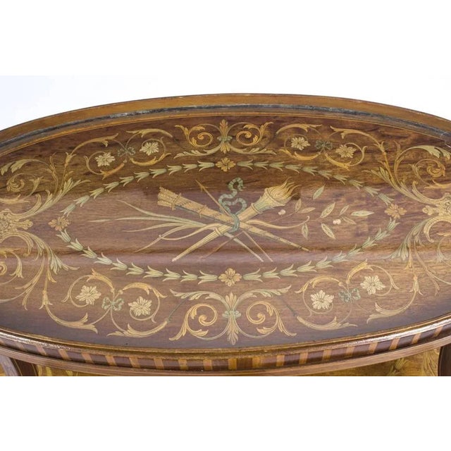 19th Century English Mahogany & Satinwood Etagere Tray Table For Sale - Image 3 of 11