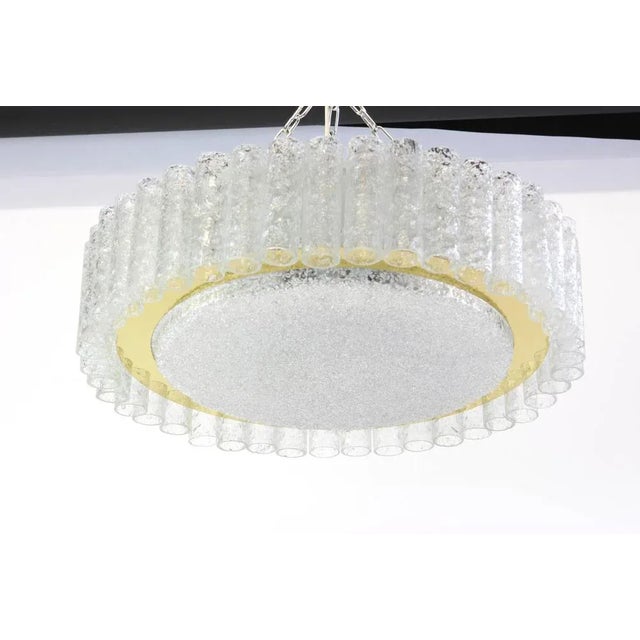 Murano Glass Tubes Flush Mount from Doria, Germany, 1960s For Sale - Image 4 of 9