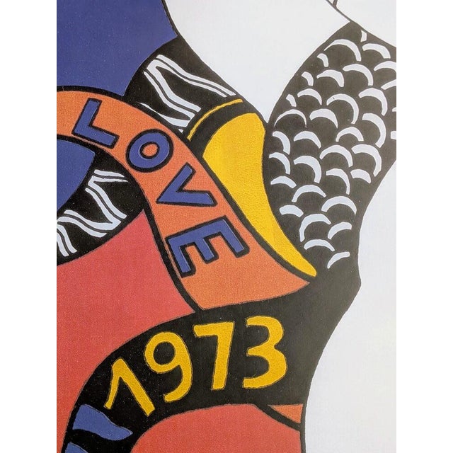 Yves Saint Laurent, Love II, Color Screen Print, 1971 For Sale - Image 3 of 5