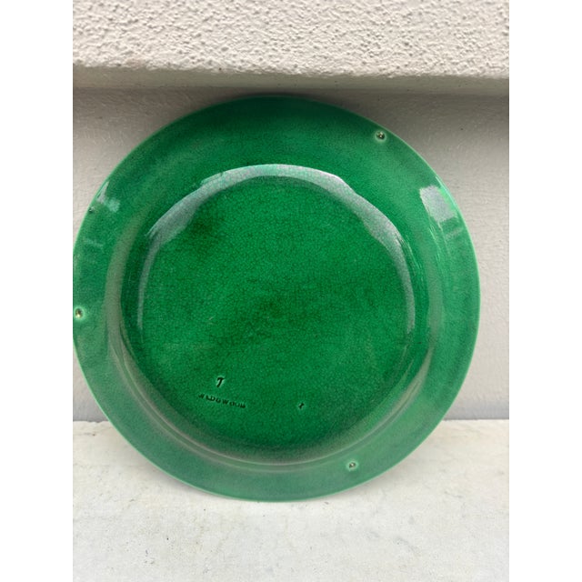 Wedgwood 19th Century Green Majolica Leaves Plate Wedgwood For Sale - Image 4 of 4