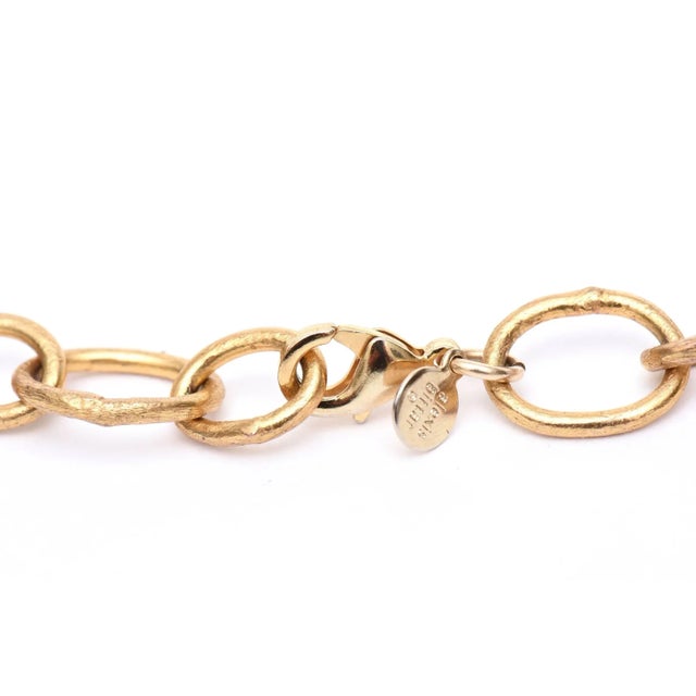2000 - 2009 Alexis Bittar Signed Gold Filled Link Chain Necklace For Sale - Image 5 of 9