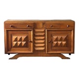 1940s Charles Dudouyt Blonde Oak Sideboard, Attributed For Sale