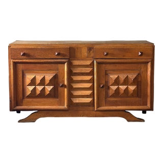 Charles Dudouyt Blonde Oak Sideboard For Sale