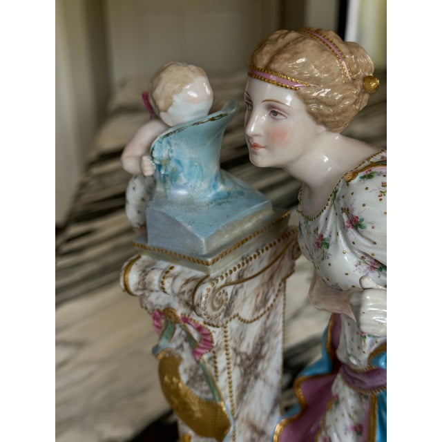 Late 19th Century French Rococo Revival Vion & Baury Porcelain Figure For Sale - Image 13 of 18