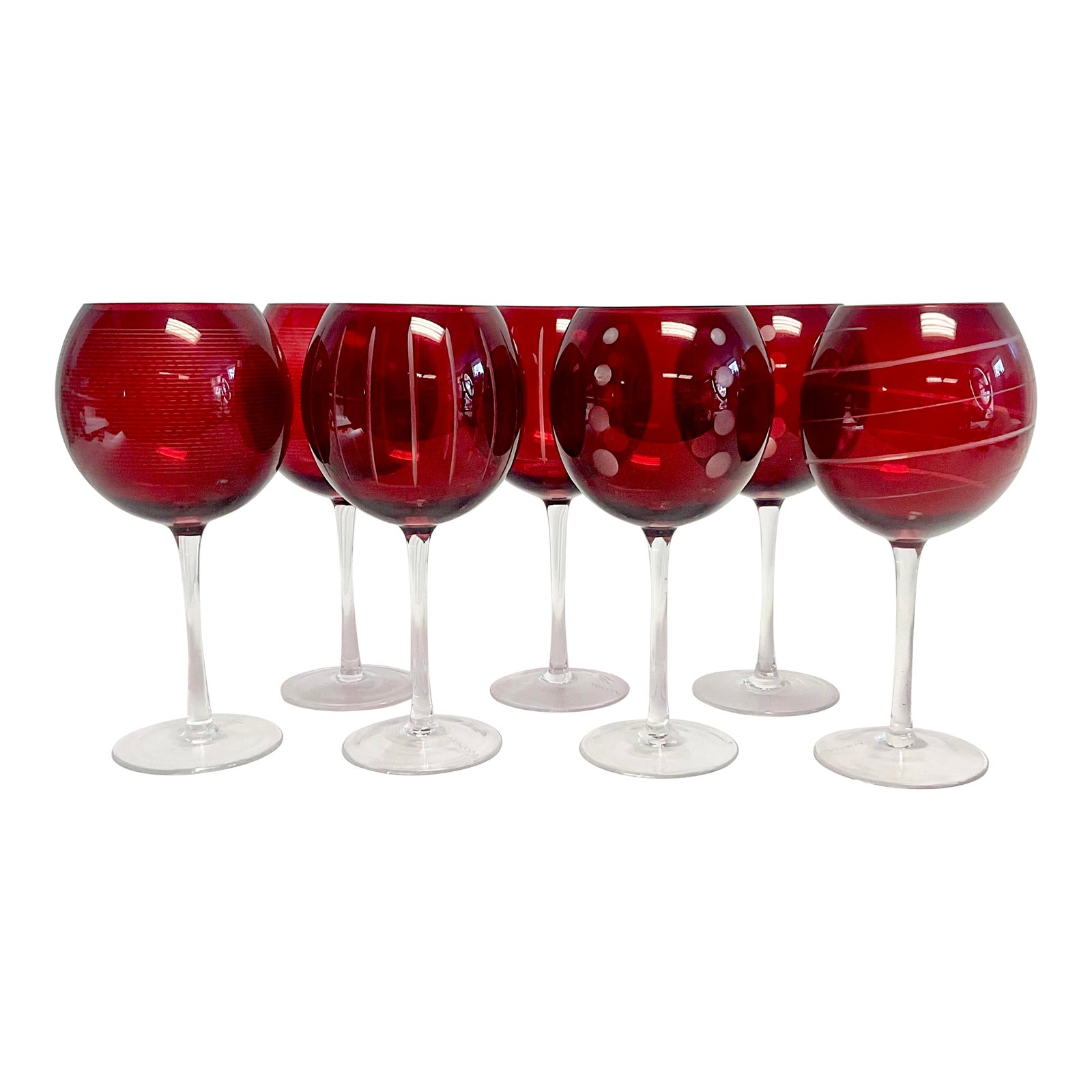 multi coloured wine glass Juliska Nell Multi Stemless Wine Glass Assorted Set of 4
