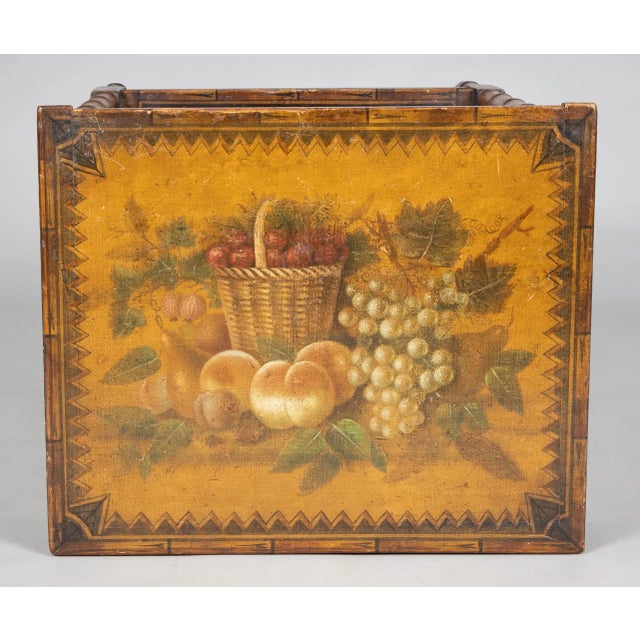 Regency Faux Bamboo Painted Side Table For Sale - Image 9 of 13