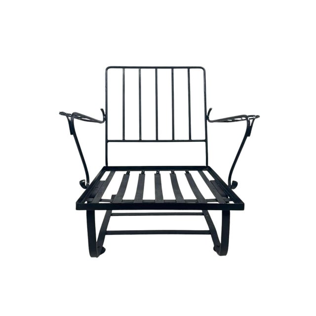 Mid 20th Century Vintage Wrought Iron Outdoor Patio Set (4 Piece) For Sale - Image 5 of 18