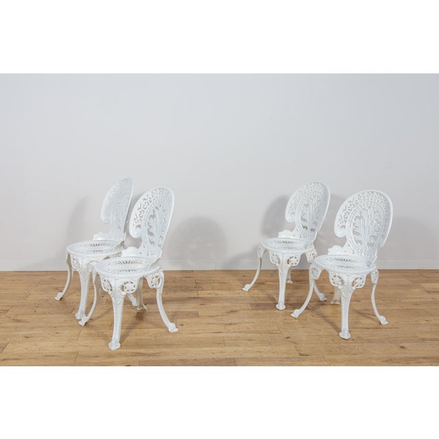 Victorian Aluminium Garden Dining Set, United Kingdom, 1950s, Set of 5 For Sale - Image 16 of 18