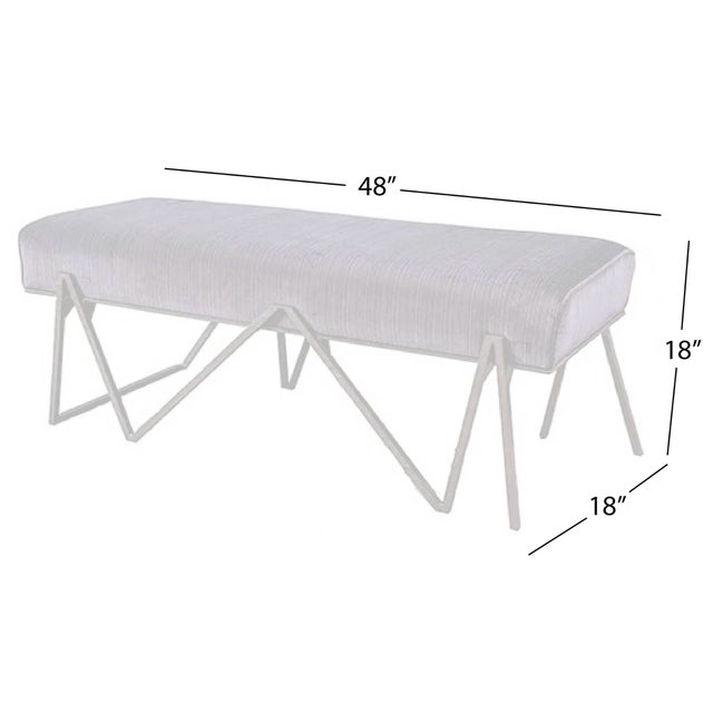 The Riviera Bench is a striking balance of sculptural form and refined materiality. Upholstered in Valdese Striato Ebony,...