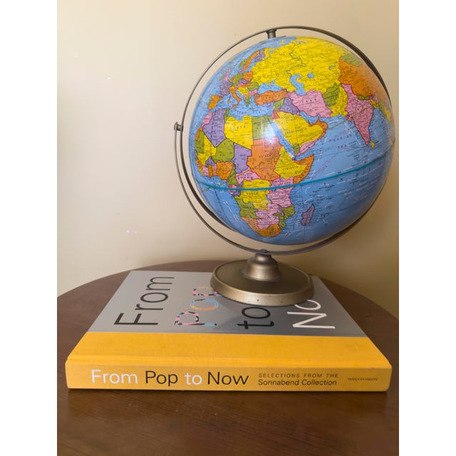 1950s Vintage Mid-Century Modern George F. Cram Co. Scholastic World Globe For Sale - Image 5 of 11