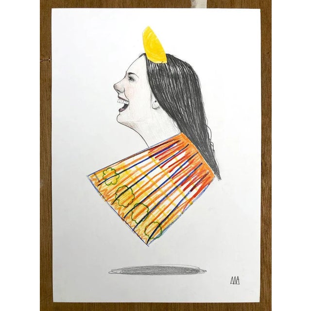 Title: Bailarina Date 2020 Technique: Graphite, colored pencil, collage on paper DImensions: 29.7 x 21 cms Signed by the...