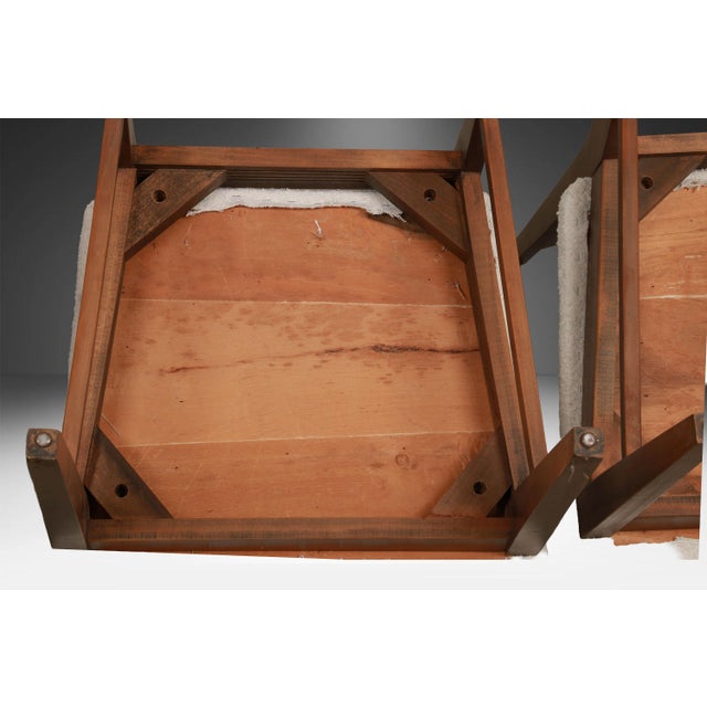 Midcentury Dining Chairs in Style of Kent Coffey Perspecta Cats Eye For Sale - Image 12 of 12