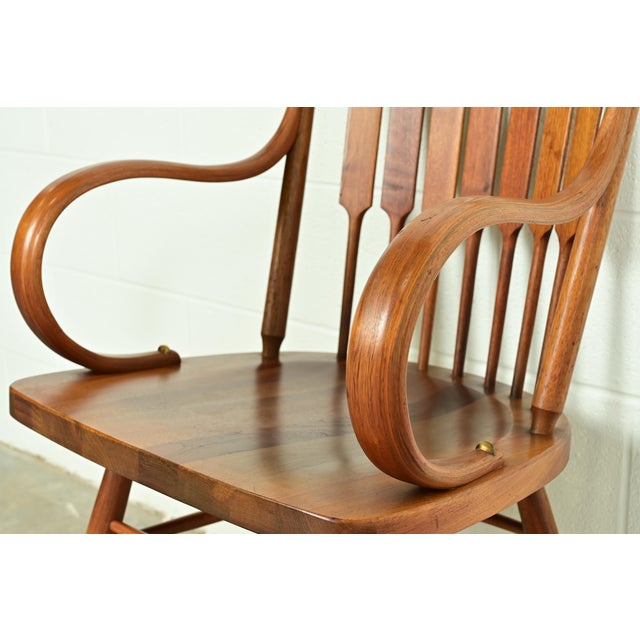 1960s Kipp Stewart for Drexel Declaration Sculpted Walnut Armchairs, Pair For Sale - Image 5 of 10