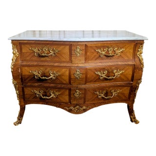 C1910 French Louis XV Style Bombe Commode Chest For Sale