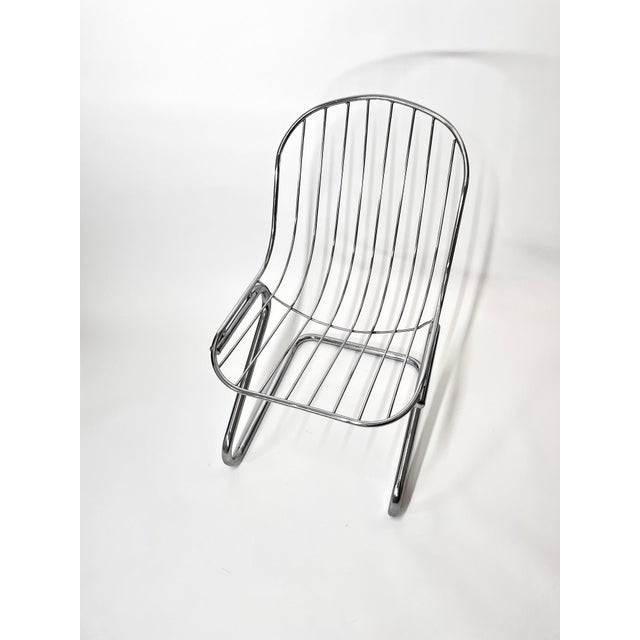 Metal Dining Chairs with Brown Velvet Cushions, Italy, 1970s, Set of 4 For Sale - Image 9 of 15