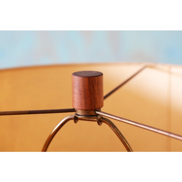 1960s Gordon and Jane Martz M242 Lamp for Marshall Studios Matte Black Tan Incised 33.75" For Sale - Image 9 of 13