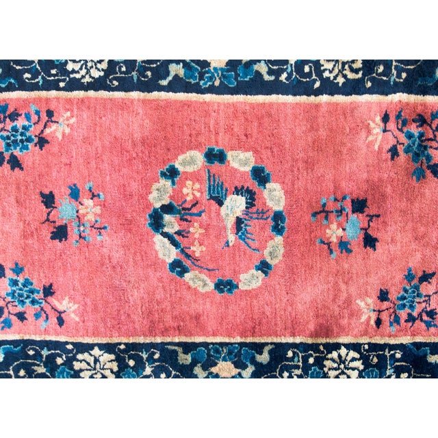 Salmon Chinese Art Deco Rug For Sale - Image 8 of 15