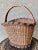 Late 20th-Century Stylish Rattan & Willow Pedestal Base Basket For Sale In Austin - Image 6 of 12