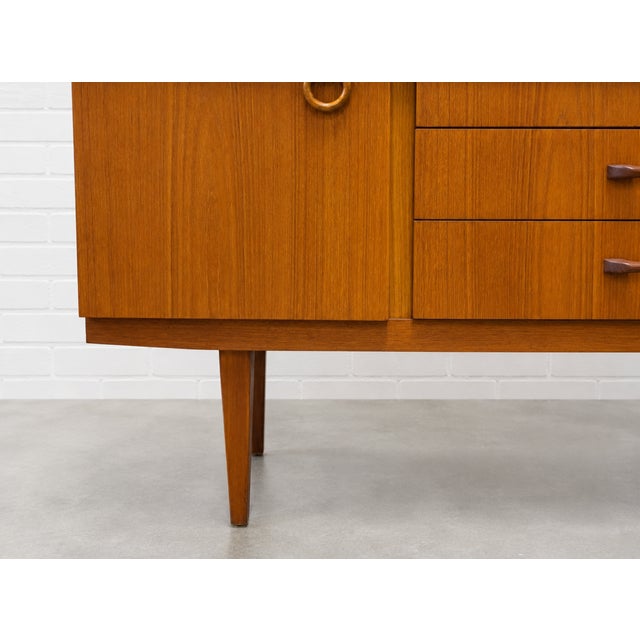 Brown Mid Century Modern Long Teak Sideboard by Elliots of Newbury, Made in England, C. 1960’s For Sale - Image 8 of 17