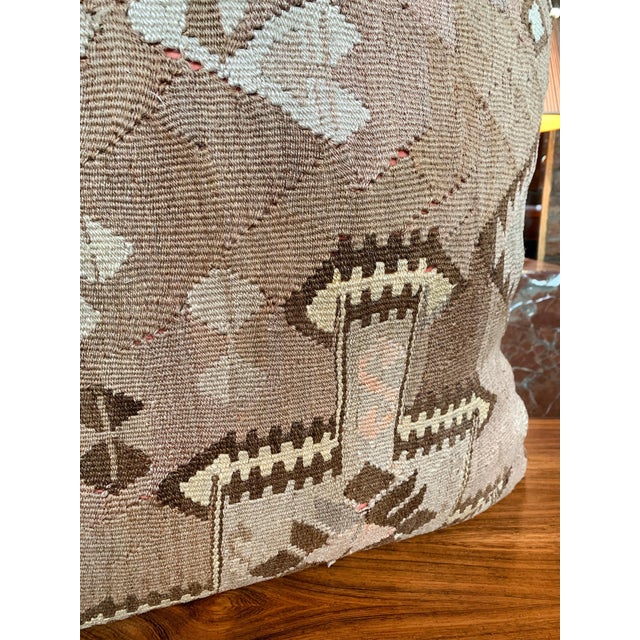 Custom-Made Pillow With Antique Kilim Textile For Sale In New York - Image 6 of 9