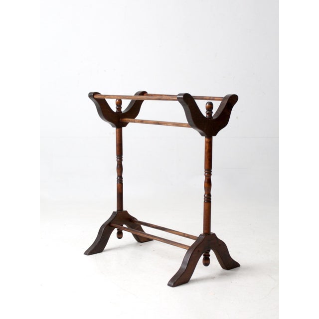 Late 19th Century Antique Victorian Wooden Blanket Stand For Sale - Image 5 of 12