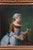 Late 20th Century Girl With Racket & Shuttlecock Oil Painting After Jean Baptiste Siméon Chardin For Sale - Image 9 of 11