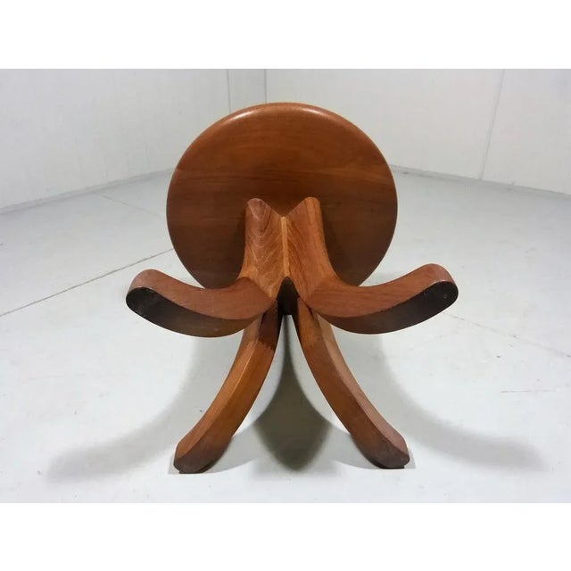 Danish Teak Wooden Stool, 1970s For Sale - Image 12 of 13