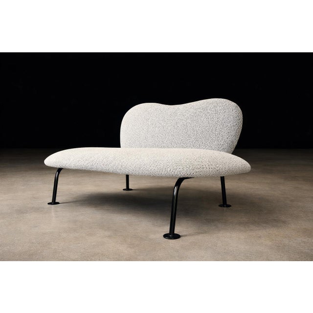 1950s Brazilian Modern Organic Form Loveseat in Iron & Bouclé by Freijó Móveis, Brazil, 1950s For Sale - Image 5 of 13