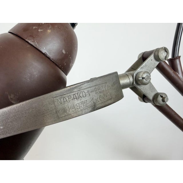 Vintage Brown Architect Table Lamp from Napako, 1950s For Sale - Image 9 of 18