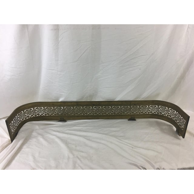 Brass Art Nouveau Fender With Roses and Thistles For Sale - Image 6 of 7