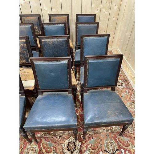Napoleon III Chairs in Mahogany, Set of 16 For Sale - Image 5 of 11
