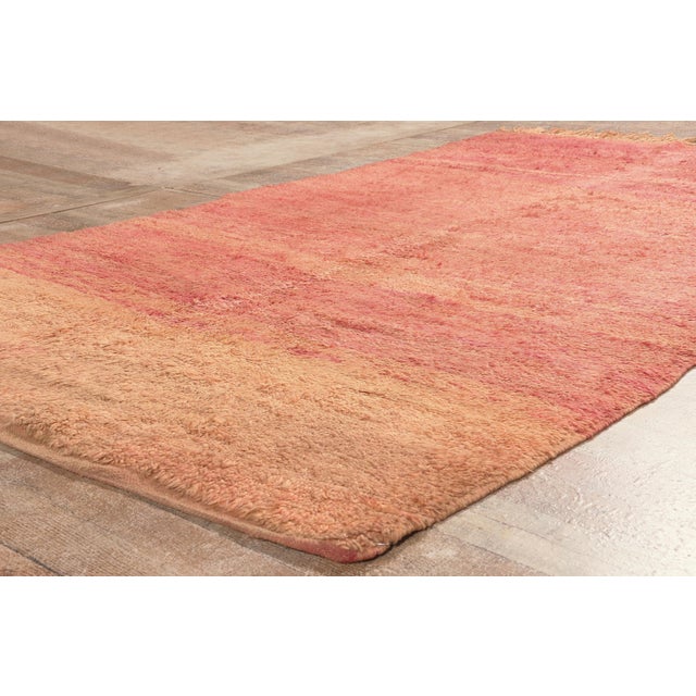Pink Vintage Beni Mrirt Moroccan Rug, 05'05 X 09'00 For Sale - Image 8 of 10