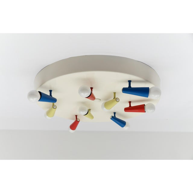 Mid-Century Modern Italian Flush Mount, 1960s For Sale - Image 6 of 16