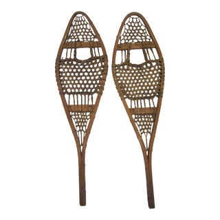 Vintage Childs Snow Shoes, Pair For Sale