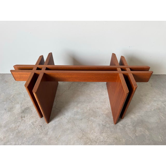 1970s Danish Modern Teak & Glass Coffee Table by Gustav Gaarde for Trekanten Hestbaek/ Sold For Sale - Image 9 of 12